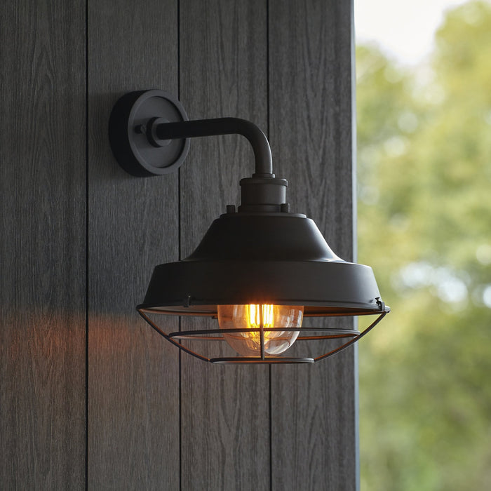 Endon 95888 Outdoor Wall 1 Light Textured And Matt Black With Clear Glass