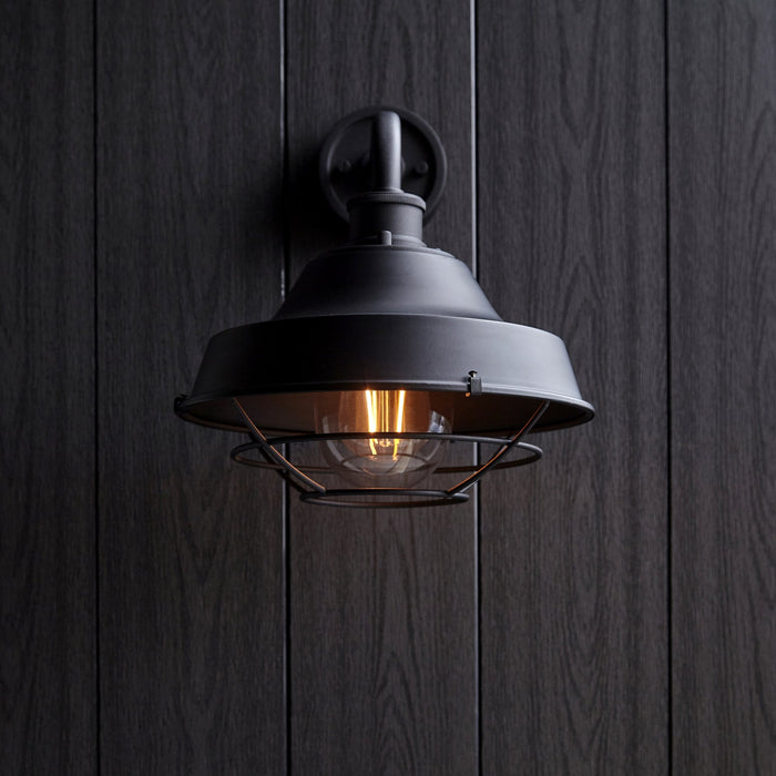 Endon 95888 Outdoor Wall 1 Light Textured And Matt Black With Clear Glass