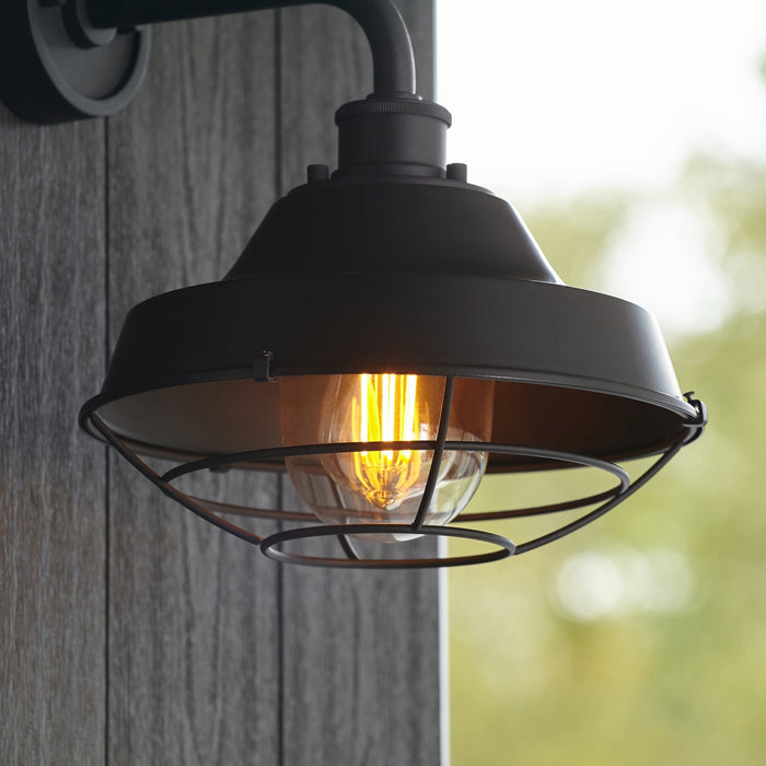 Endon 95888 Outdoor Wall 1 Light Textured And Matt Black With Clear Glass