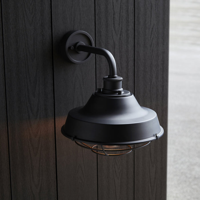Endon 95888 Outdoor Wall 1 Light Textured And Matt Black With Clear Glass