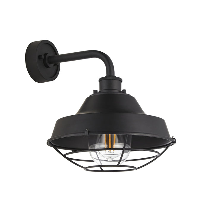 Endon 95888 Outdoor Wall 1 Light Textured And Matt Black With Clear Glass