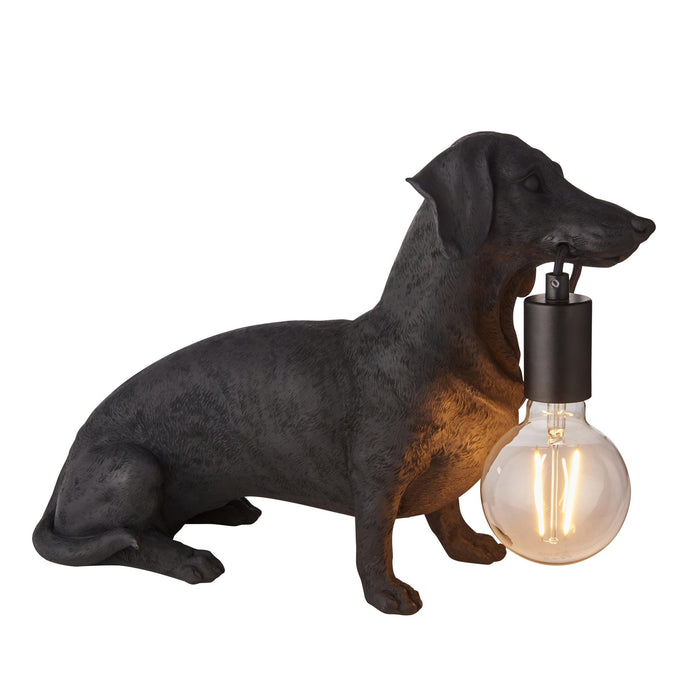 Endon 101188 Dog Table Lamp 1 Light Matt Black