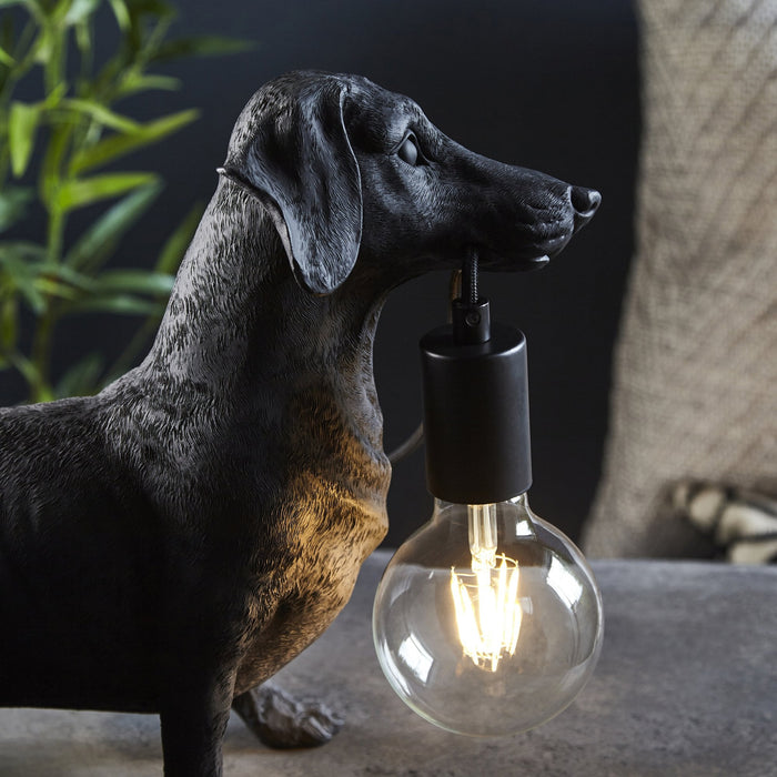 Endon 101188 Dog Table Lamp 1 Light Matt Black