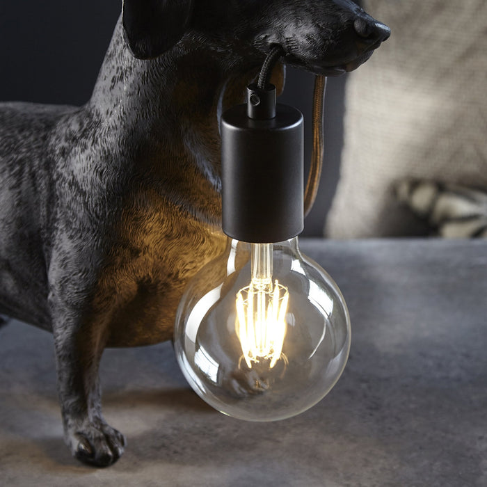 Nelson Lighting NL141188 Dog Table Lamp 1 Light Matt Black