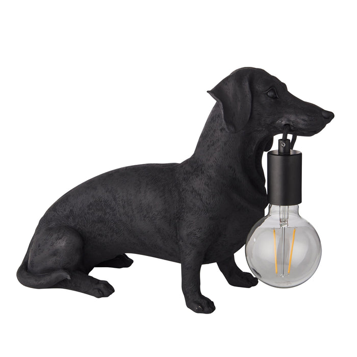 Endon 101188 Dog Table Lamp 1 Light Matt Black