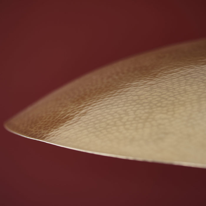 Endon 104011 Pendant 1 Light Hammered Brass And Brass Plate