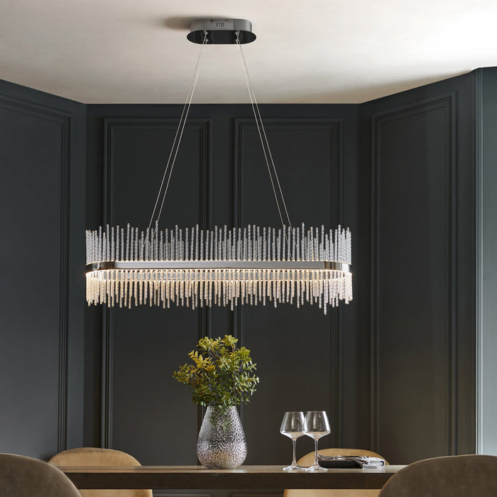 Endon 107109 Pendant LED Light Chrome Plate And Clear Glass