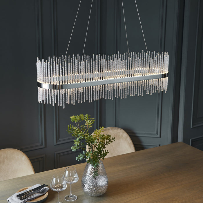 Endon 107109 Pendant LED Light Chrome Plate And Clear Glass