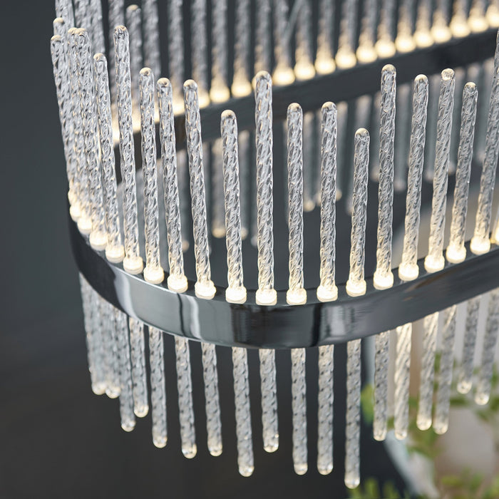 Endon 107109 Pendant LED Light Chrome Plate And Clear Glass