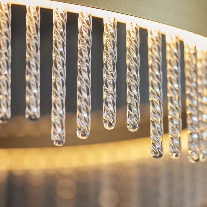 Endon 107671 Pendant LED Light Brushed Gold Plated Finish And Clear Glass