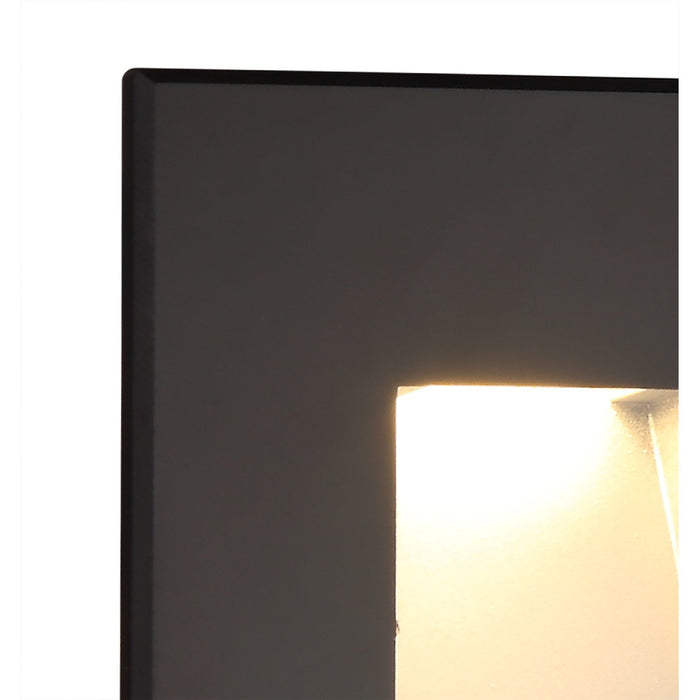 Nelson Lighting NL78269 Katie Outdoor Recessed Square Wall Lamp LED Black
