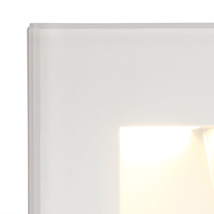 Nelson Lighting NL78279 Katie Outdoor Recessed Square Wall Lamp LED White