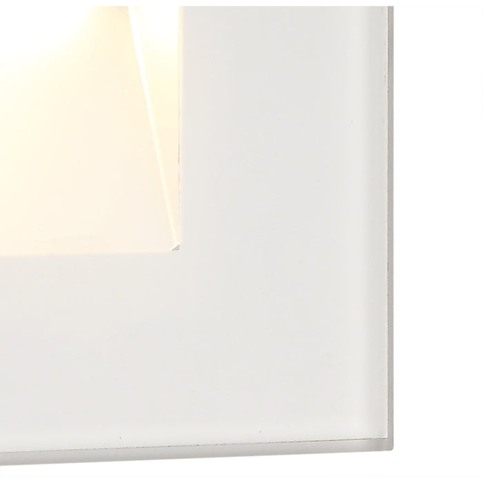 Nelson Lighting NL78279 Katie Outdoor Recessed Square Wall Lamp LED White