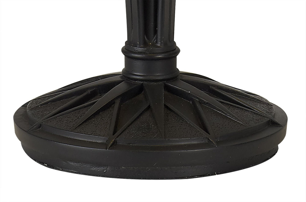 Nelson Lighting NL82749 Charlie Tiffany Table Lamp Red / Orange / Crystal / Black